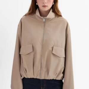 LAMARQUE | Elinda Funnel Neck Jacket - Khaki